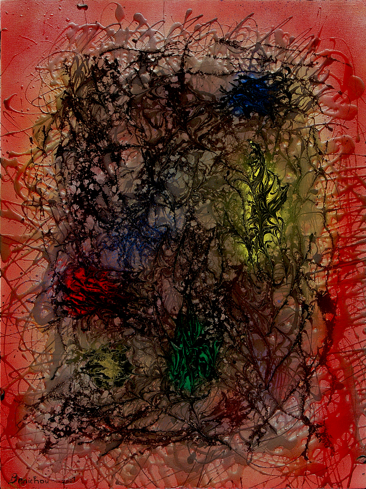 Bee Sting - Mixed Media on Canvas