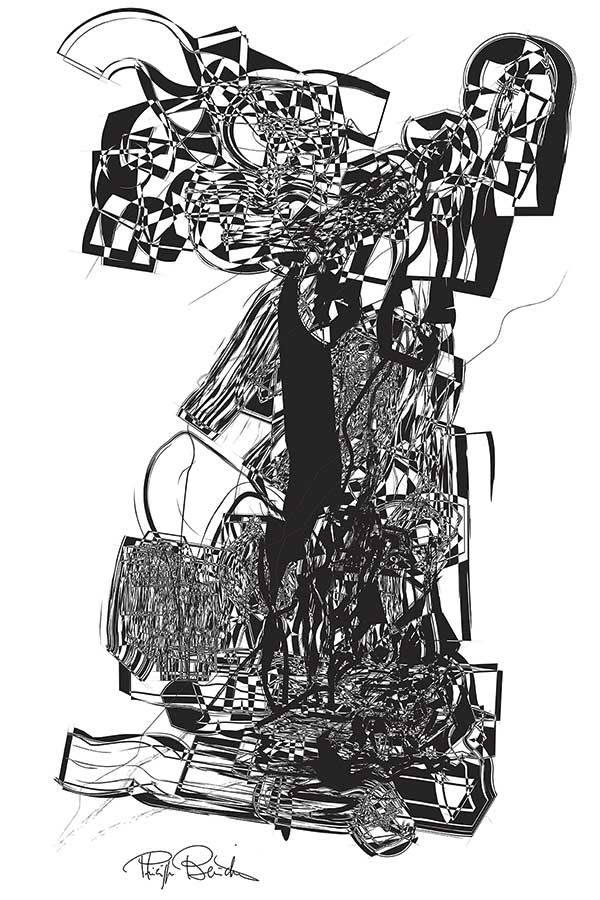 Ascension Black & White Japanese Ink